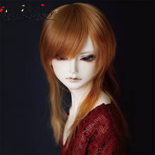 Allaosify Bjd Doll 1/3 1/4 1/6 1/8 Oblique Bangs Broken Hair High Temperature Silk Long Wig Multi-Color Optional 2024 - купить недорого