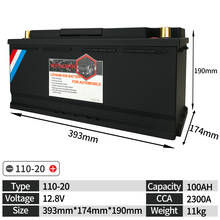 KP110-20 12.8V 90Ah LiFePO4 CCA 2300A LFP Lithium Car Start Battery For Car Van Truck Golf Cart Built in BMS Auto Start Battery 2024 - buy cheap