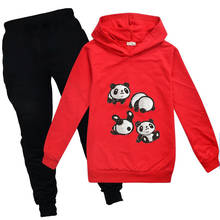 Осенняя одежда для детей Хэллоуин с длинным рукавом панда кавайные толстовки и брюки для малышей мальчиков комплект одежды бутик наряды рубашки 2024 - купить недорого