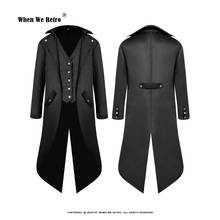 Мужской костюм в средневековом викторианском стиле, смокинг, джентльменский плащ, готический Тренч в стиле стимпанк, винтажный наряд для мужчин, пальто для мужчин, VD 2024 - купить недорого