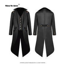 Men Medieval Victorian Costume Tuxedo Gentlema Tailcoat Gothic Steampunk Trench VD1983 Vintage Frock Outfit Coat for Men 2024 - buy cheap