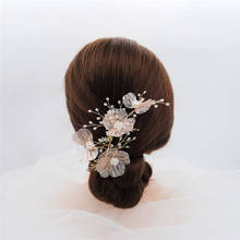 OKILY Fashion Handmade Hollow Petal Headband Bridal Wedding Flower Beaded Jewelry Accessories for Hair Headpiece Female 2020 2024 - buy cheap