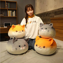 Cartoon Soft Round Cat Plush Toy Sofa Pillow Cushion Down Cotton Bread Kitty Doll Cute Children's Room Decor Kids Girls Gifts 2024 - buy cheap