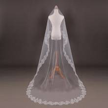 Однослойная свадебная вуаль длиной 2 метра 3 метра элегантные свадебные аксессуары 2024 - купить недорого