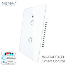 WiFi Smart Wall Light Switch RF 433Mhz Wireless Glass Panel Smart Life Tuya APP Remote Control Works With Alexa Google Home 2024 - buy cheap