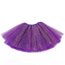 Falda de tutú de Ballet para niñas pequeñas, de 3 capas falda de tul, lentejuelas brillantes, F3ME 2024 - compra barato