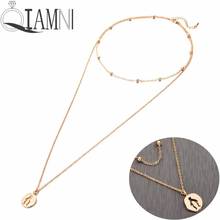 QIAMNI Multi Layer Beads Chain Unique Lovely Ocean Penguin Animal Pendant Necklace Choker Handmade Collares Beach Jewelry Gift 2024 - buy cheap