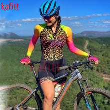 Kafitt-camisa de ciclismo feminina, macacão para mulheres, manga longa, maiô, bicicleta, triatlo, profissional 2024 - compre barato