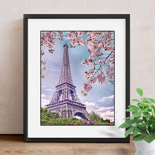 Diamond Embroidery Landscape Full Diamond Painting Paris Tower Picture of Rhinestone Mosaic Bead Home Decor 2024 - buy cheap