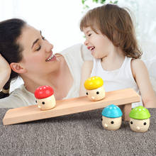 Solid Wood Children Puzzle Montessori Early Childhood Baby 1-3 Years old Mushroom Slide Infant Hands-on Toys Wooden Desktop Game 2024 - buy cheap