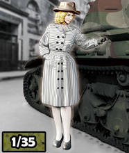 New Unassembled   1/35 europe city woman stand   Resin Figure Unpainted Model Kit 2024 - buy cheap