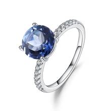 Gem's Ballet 2.73Ct Natural Iolite Blue Mystic Quartz Simple Ring Genuine 925 Sterling Silver Rings For Women Fine Jewelry 2024 - купить недорого