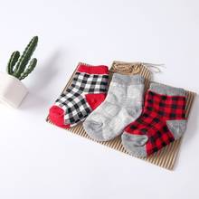 Sanluschap meias de algodão para bebês, conjuntos casuais de 3 peças de meias curtas para bebês recém-nascidos meninos 2024 - compre barato