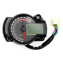 Velocímetro universal para motocicleta, odômetro, tacômetro, medidor de lcd com luz de fundo em 7 cores, com indicador lcd, acessório 2024 - compre barato