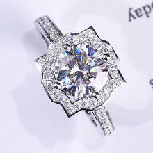 Anillo de oro de 14K 100%, 1,5 CT, D, color VVS, Diamante moissanita, anillo de boda con certificado nacional 2024 - compra barato