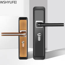 WSHYUFEI-cerradura de puerta de aleación de aluminio con llave, cerradura de manija de puerta de dormitorio Continental, cerraduras silenciosas de seguridad para el hogar, accesorios de Hardware 2024 - compra barato