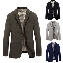 Jaqueta para homens minimalismo terno jaqueta único-breasted casual masculino terno jaqueta fino ajuste masculino blazer homem de negócios jaqueta 2024 - compre barato