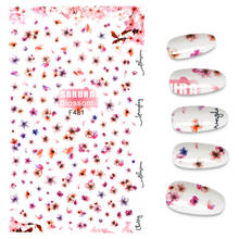 1 Sheet 3D Rose Nail Sticker Blooming Flower Butterfly Ultra-thin Adhesive Decals For Nails Art Decorations Manicure Accessories 2024 - buy cheap