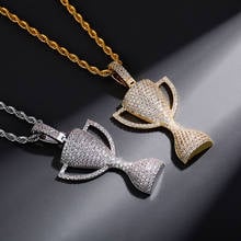 Hip Hop Claw Setting 5A+ CZ Stone Bling Iced Out Solid Trophy Pendants Necklaces for Men Rapper Jewelry Drop Shipping 2024 - buy cheap