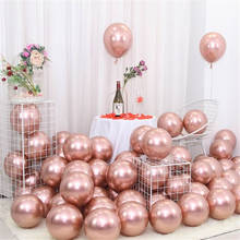 Globo de Metal de oro rosa para fiesta de cumpleaños, decoración para niños, niñas y adultos, 25 uds. 2024 - compra barato