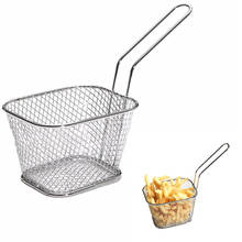Mini French Fries Basket Square Frying Basket Stainless Steel Chip Fryer Chicken Basket Strainer for Home Kitchen Fries Gadgets 2024 - buy cheap