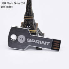 10pcs/lot Free Logo Mini Metal Car Key USB Flash Drive 2.0 4GB 8GB 16GB 32GB 64GB Pen Drive Usb Memory Photography Stick U Disk 2024 - buy cheap