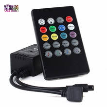 LED Music IR Controller 12V 2A 20 Keys IR Remote Controller Sound Sensor for 3528 5050 RGB LED Strip Lights Mini Controller 2024 - buy cheap