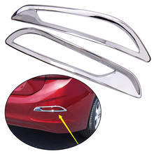 1Pair Rear Fog Light Lamp Cover Trim ABS Chrome Car Fit for Chevrolet Cruze 2017 2018 2024 - buy cheap