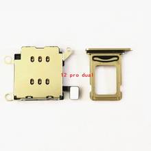 1set For IPhone 12/12pro Dual SIM Card Reader flex cable +SIM Card tray Holder Slot Adapter Replacement 2024 - buy cheap