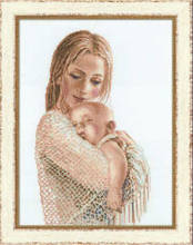 New Lovely Cute Counted Cross Stitch Kit Tenderness Mother and Baby Child Love riol 100-033 2024 - buy cheap