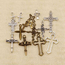 New Mini Cross Charms Pendants For Bracelet Findings Jewelry Accessories   2024 - buy cheap