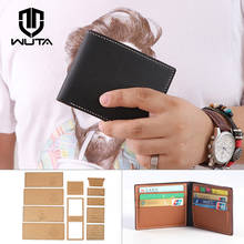 WUTA 718 Business Short Wallet Kraft paper Template Leather Craft DIY Tools Model 2024 - buy cheap