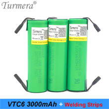 18650 vtc6 tira de soldagem bateria recarregável 3000mah 30 ampères us18650vtc6 para chave de fenda n11 2024 - compre barato