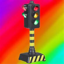 High-quality Toddlers Educational Toys Mini Plastic Traffic Signs Road Light Block with Sound LED Children Educational Toys 2024 - buy cheap