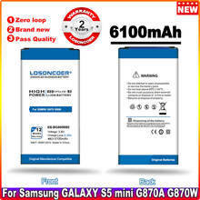 LOSONCOER 6100mAh EB-BG800BBE For Samsung Galaxy SV Mini S5 Mini Battery S5mini G870 SM-G800F SM-G800H EB-BG800CBE Battery 2024 - buy cheap
