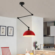 Lámpara de techo LED moderna para cocina, candelabro de aluminio para sala de estar y dormitorio, luces colgantes de altura ajustable, color rojo y negro, estilo escandinavo 2024 - compra barato