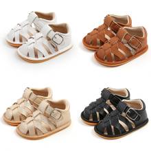 Sandalias de verano para bebé, niño y niña PU para zapatos de cuero, zapatillas para niños pequeños, zapatos antideslizantes de 0 a 18 meses 2024 - compra barato