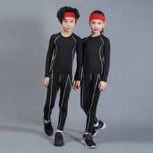 Boys Tracksuit for Children Winter Thermal Underwear Sets Children's Sports Suits Basketball Football Kids Quick Dry Shirts 2024 - buy cheap