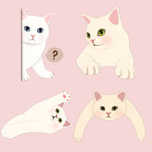 Забавные наклейки Three Ratels CM28 с изображением кота для детей, милый котенок, стеклоочиститель для автомобиля, ноутбука, наклейки на холодильник, украшение для ванной 2024 - купить недорого