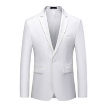 Blazer para hombre de talla grande 6XL 5XL moda 2020 nuevo Blazer ajustado para hombre chaqueta informal Simple negro/blanco/rojo traje de boda chaquetas para hombre 2024 - compra barato