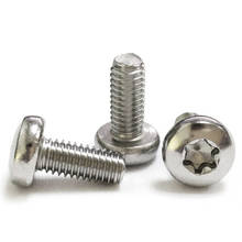 5Pcs M10 Stainless steel Torx Round head screws plum blossom anti-theft bolt 2024 - buy cheap