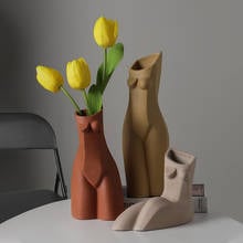 Nordic Abstract Creative Human Body Vase Simple Living Room Flower Decoration Home Modern Desktop Art Vases Soft Accessories 2024 - buy cheap