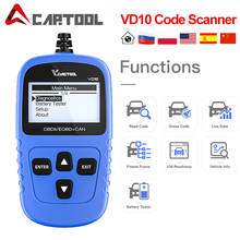 obd2 VD10 OBD2 Car Code Scanner EOBD Diagnostic Tool Engine Code Reader Support Datastream PK ELM327 obd car accessories 2024 - buy cheap