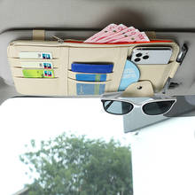 Car Sun Visor Organizer Pen Card Glasses Holder For Peugeot 206 307 308 207 Mazda 2 3 5 6 Cx-5 Cx-7 Cx-9 2024 - buy cheap