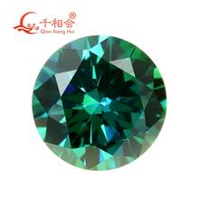 Round shape cubic zirconia special color   multi blue-green color cz loose stone 2024 - buy cheap