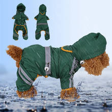 Capa de chuva impermeável para pets, 6 tamanhos, casaco refletivo, roupas para cachorro, jaqueta, capuz pequeno, filhote, acessórios para pets 2024 - compre barato