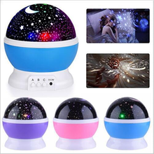 LED Projector Star Moon Night Light Sky Rotating Battery Operated Nightlight Lamp For Children Kids Baby Bedroom Nursery Gifts 2024 - buy cheap