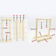 Bonecas acessório de madeira vestuário rack organizador de roupas para 1/6 blythe boneca suprimentos 2024 - compre barato