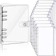 NEW A6 Clear Soft PVC Notebook Binder Cover Planner 6-Ring Loose-Leaf Folder Cash Budget Envelope System with 10 PCS Pockets 2024 - buy cheap