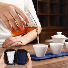 Высококачественный портативный чайный набор включает 3 чайных чашки 1 гайвань 1 пакетик, китайский туристический белый фарфор кунг-фу чайная чашка бесплатная доставка B32 2024 - купить недорого